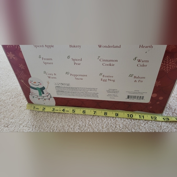 New Empire Candle Co 12 Days of Christmas Advent Calendar Votive Candle Set. - Picture 9 of 11